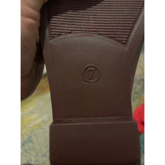 A NEW DAY Burgundy Ankle Rubber Rain Boots - Picture 3 of 9